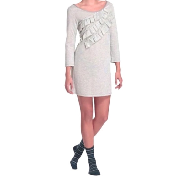 $128 Anthropologie Chemise Small 2 4 Grey French Terry Dress Cotton Nightie NWT - Picture 6 of 13